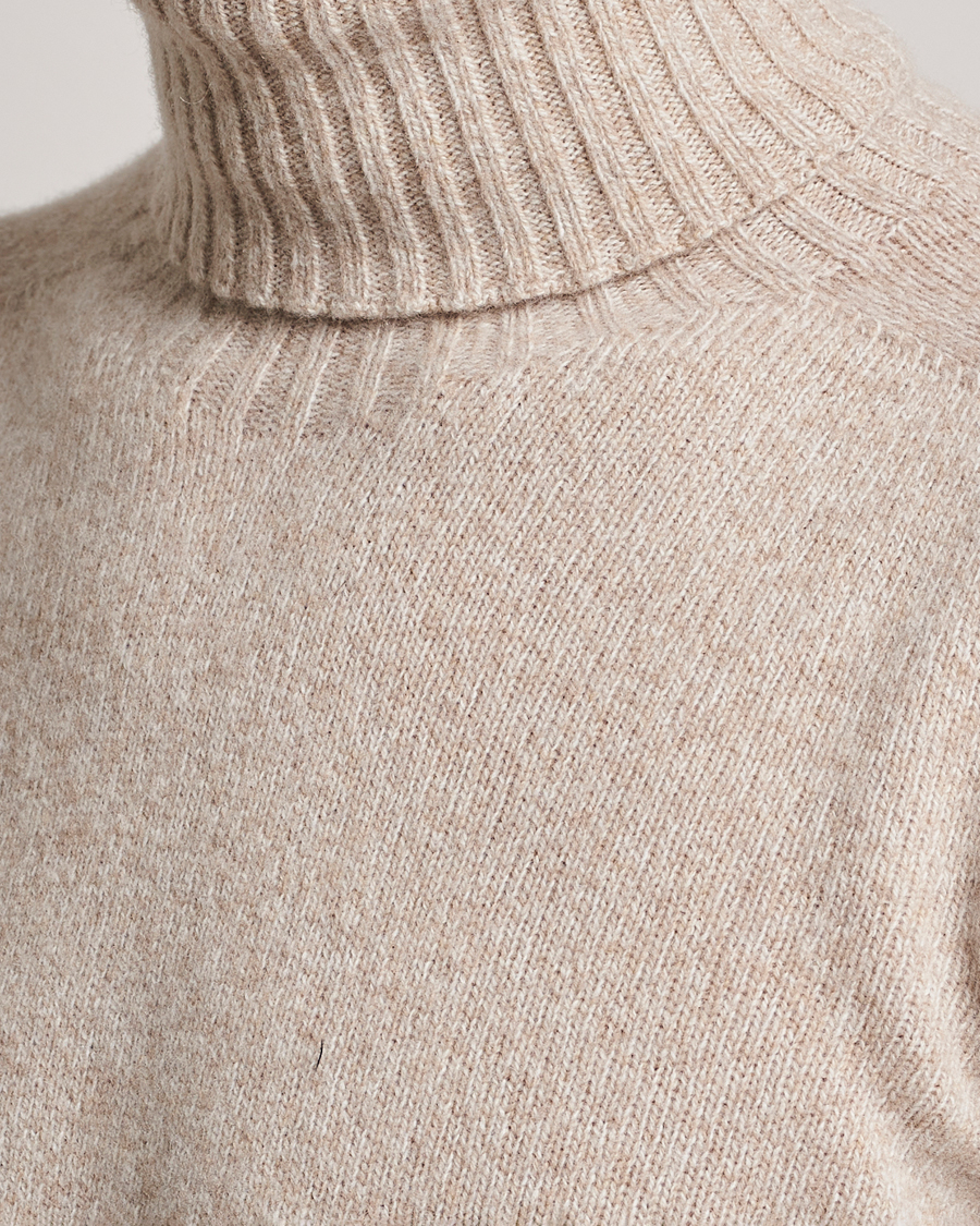 Hombres | Jerséis y prendas de punto | Altea | Wool/Cashmere Crew Neck Rollneck Beige Melange