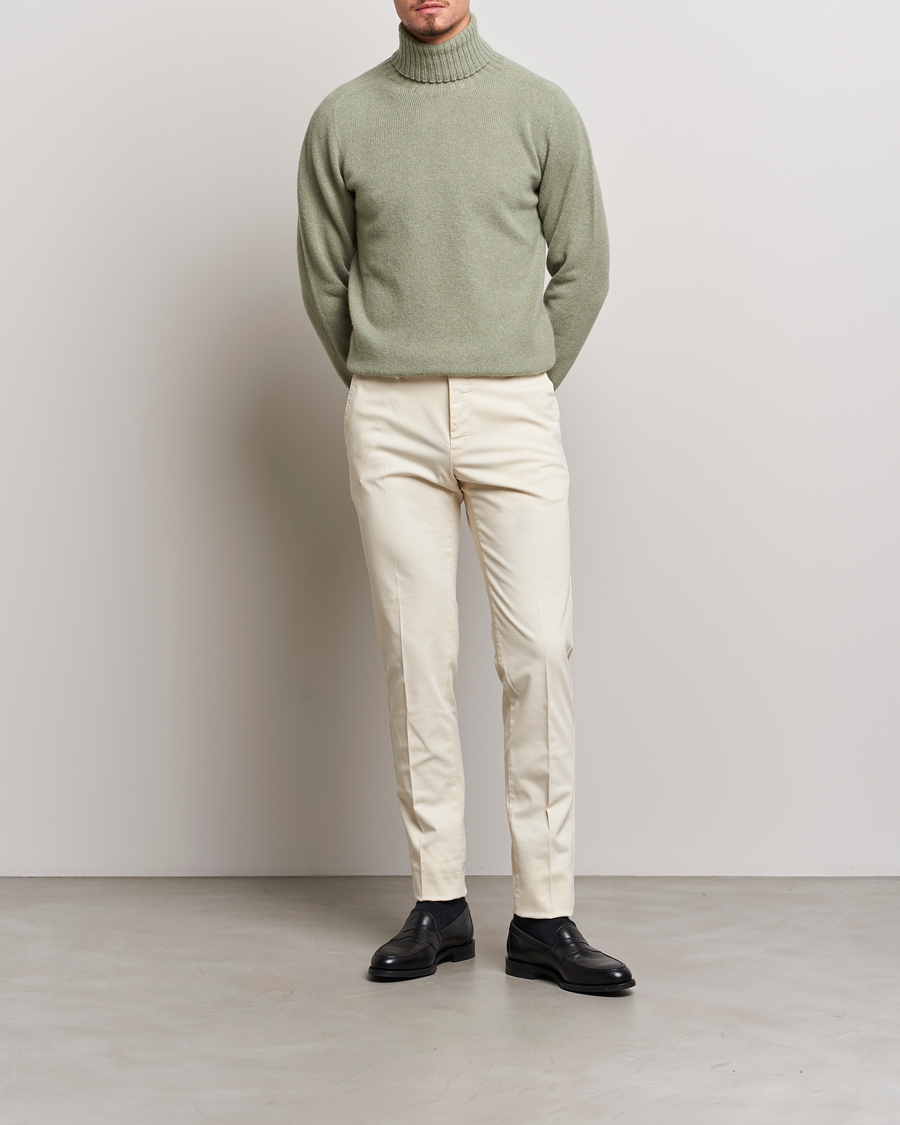 Hombres | Jerséis y prendas de punto | Altea | Wool/Cashmere Crew Neck Rollneck Sage