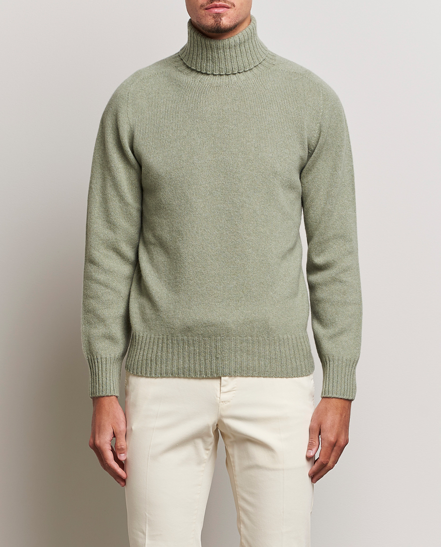 Hombres | Jerséis y prendas de punto | Altea | Wool/Cashmere Crew Neck Rollneck Sage