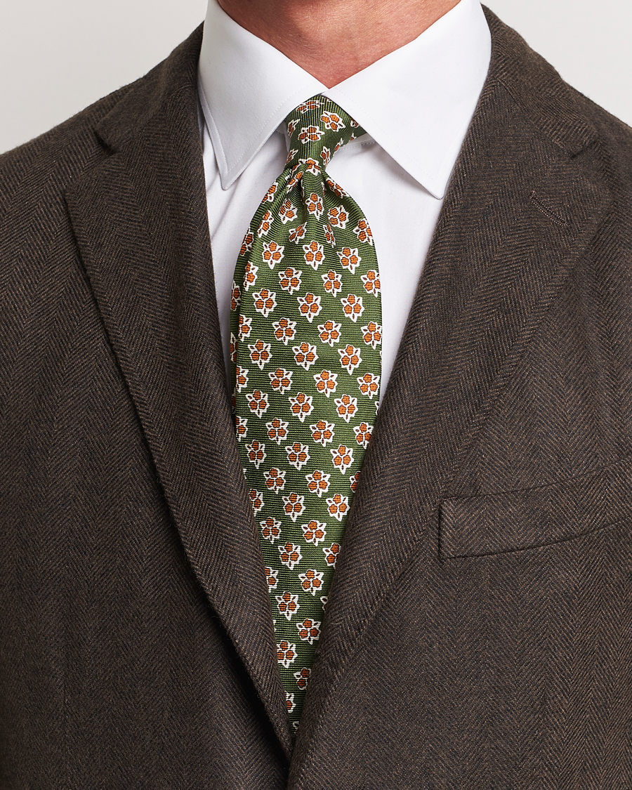 Hombres |  | Altea | Printed Silk Tie Green
