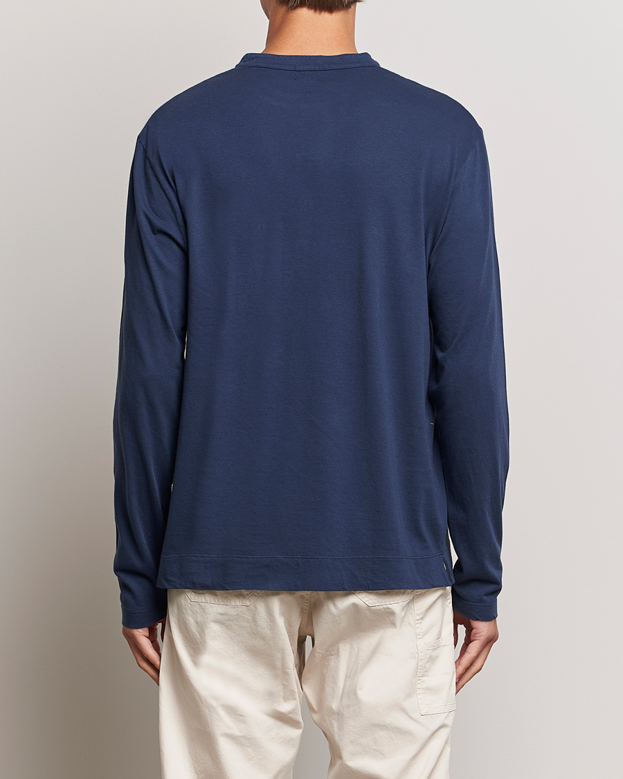 Hombres | Jerséis y prendas de punto | Massimo Alba | Hawai Cotton/Cashmere Henley Navy