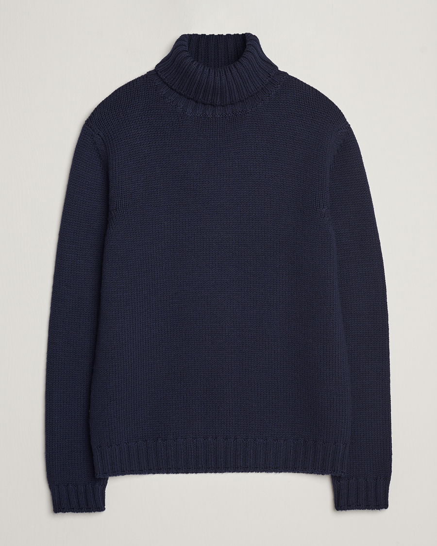 Hombres | Jerséis y prendas de punto | Massimo Alba | Karl Knit Rollneck Navy