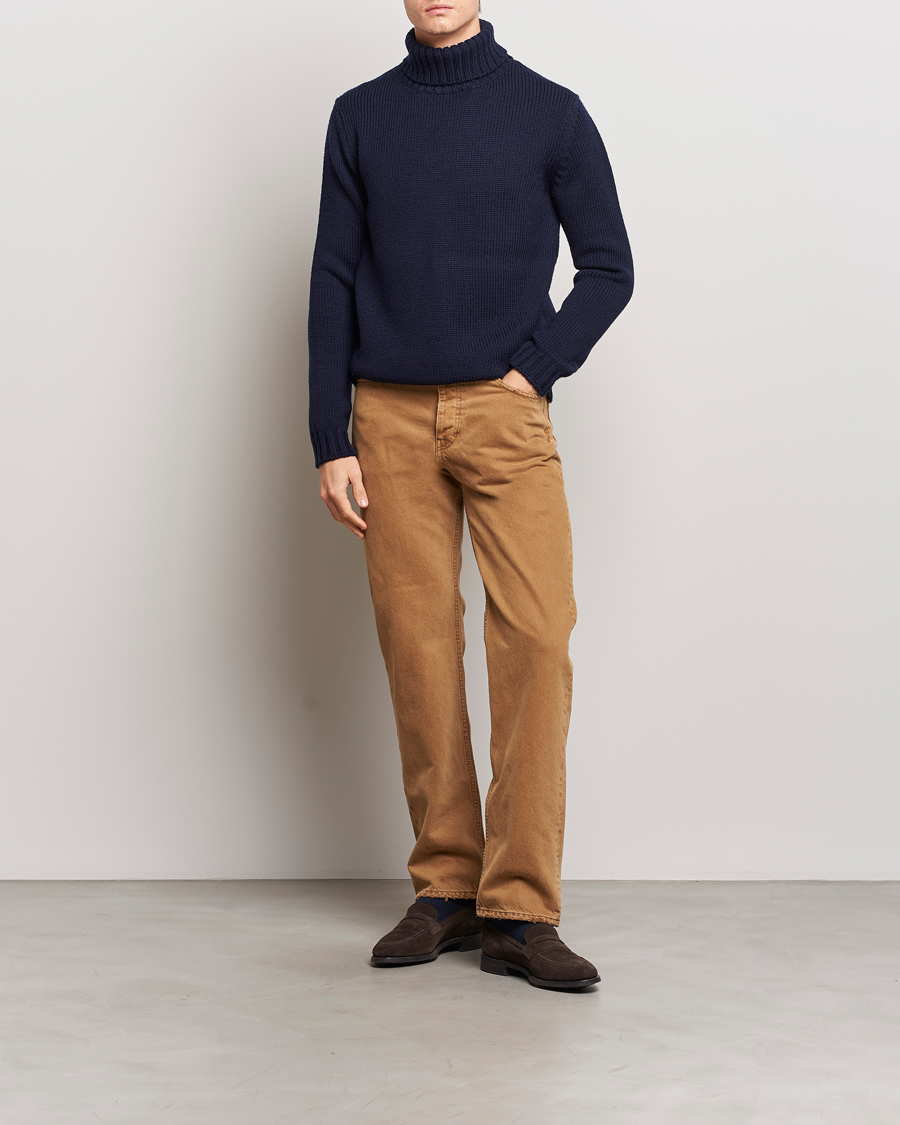 Hombres | Jerséis y prendas de punto | Massimo Alba | Karl Knit Rollneck Navy