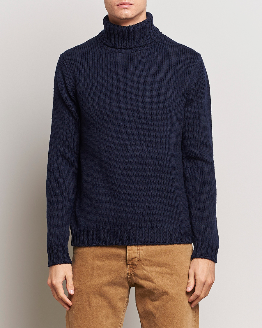 Hombres | Jerséis y prendas de punto | Massimo Alba | Karl Knit Rollneck Navy