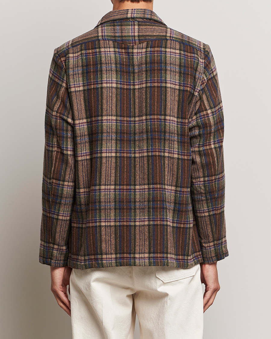 Hombres | Abrigos y chaquetas | Massimo Alba | Florida Soft Wool Shirt Jacket Brown Check