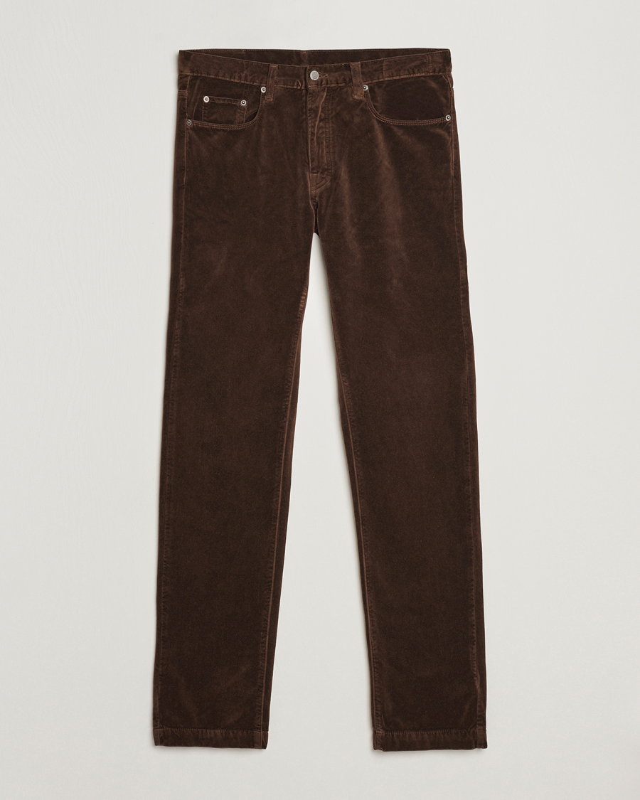 Hombres | Pantalones | Massimo Alba | Regular Fit Velvet 5-Pocket Pants Chestnut