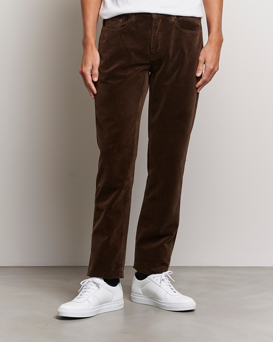 Hombres | Pantalones de pana | Massimo Alba | Regular Fit Velvet 5-Pocket Pants Chestnut