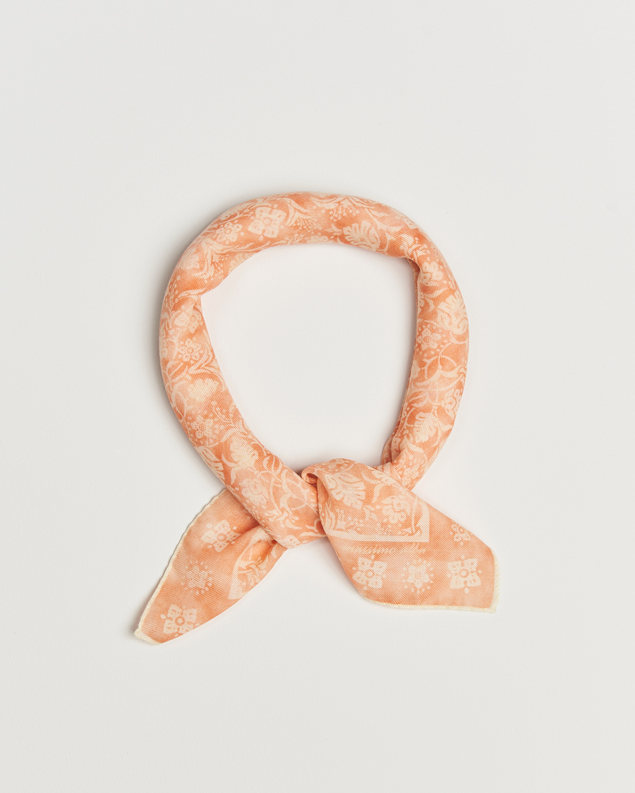 Hombres | Massimo Alba Printed Cashmere Bandana Apricot | Massimo Alba | Printed Cashmere Bandana Apricot