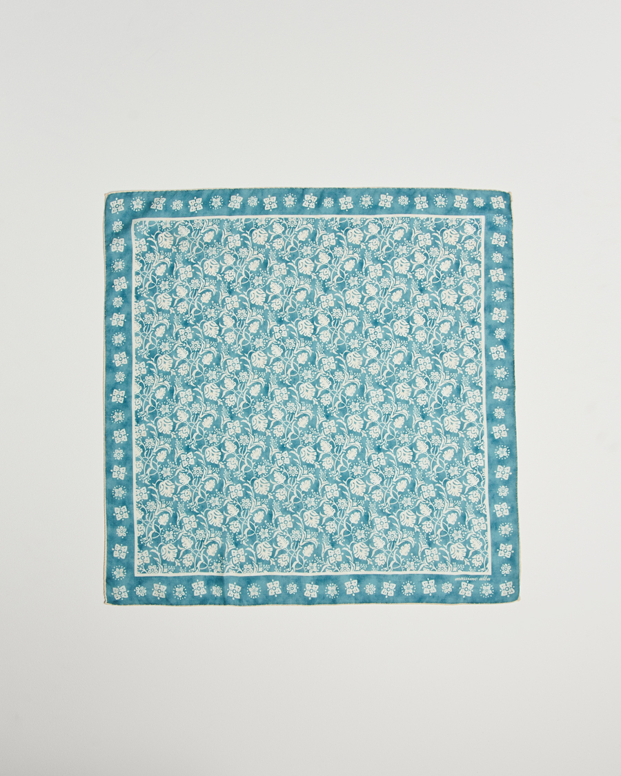 Hombres | Massimo Alba Printed Cashmere Bandana Turchese | Massimo Alba | Printed Cashmere Bandana Turchese