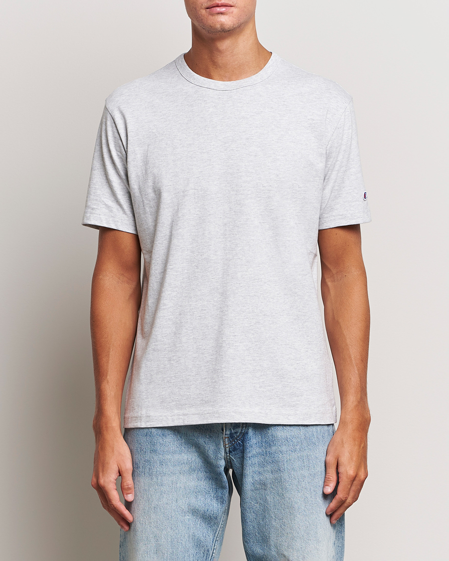 Hombres | Camisetas de manga corta | Champion | Jersey Crew Neck T-shirt Grey Melange