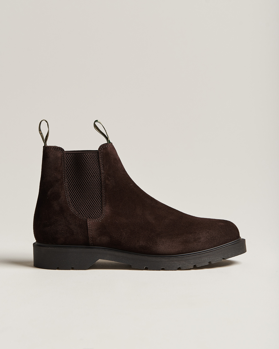 Hombres | Botas | Loake Shoemakers | Mccauley Heat Sealed Chelsea Brown Suede