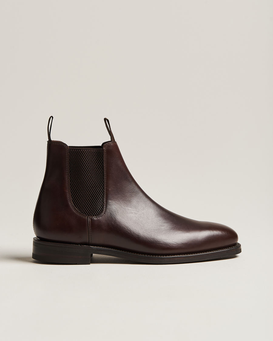 Hombres | Botas | Loake 1880 | Emsworth Chelsea Boot Dark Brown Leather