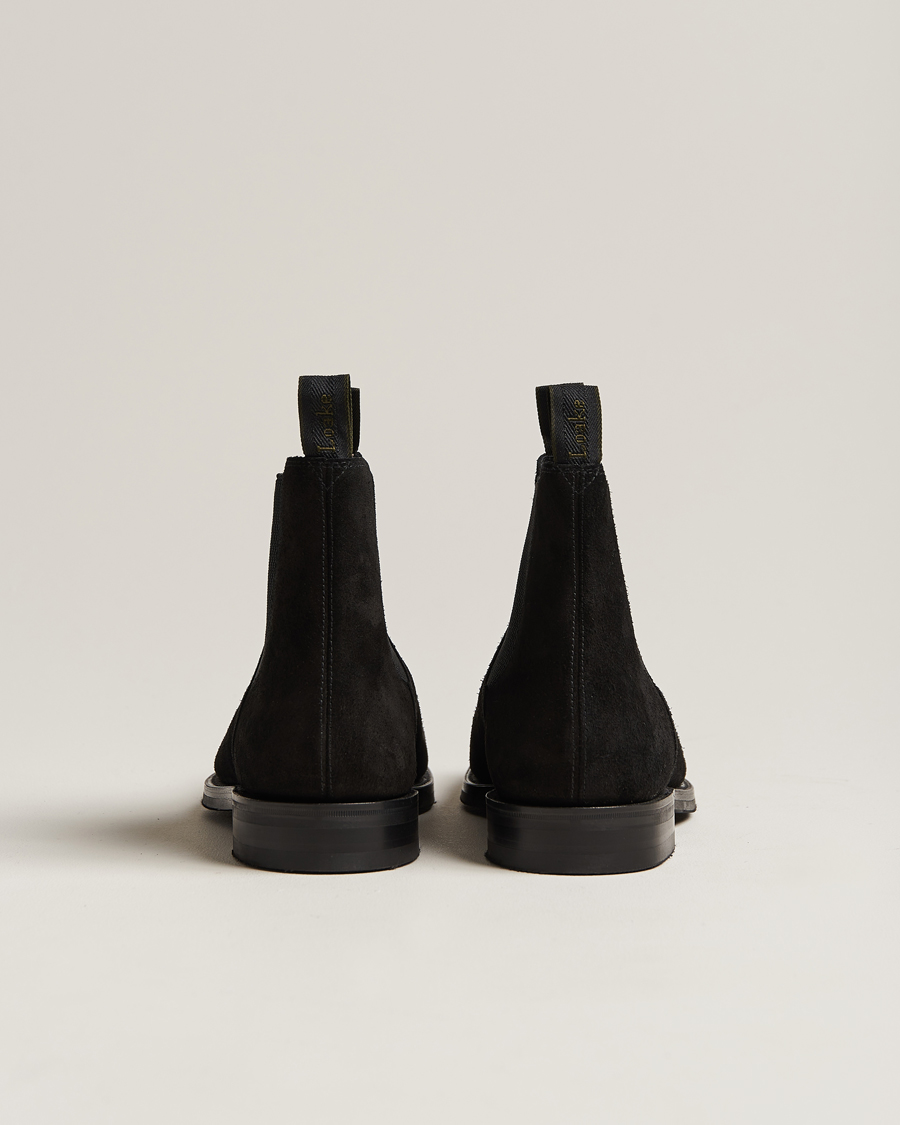 Hombres | Loake 1880 Emsworth Chelsea Boot Black Suede | Loake 1880 | Emsworth Chelsea Boot Black Suede