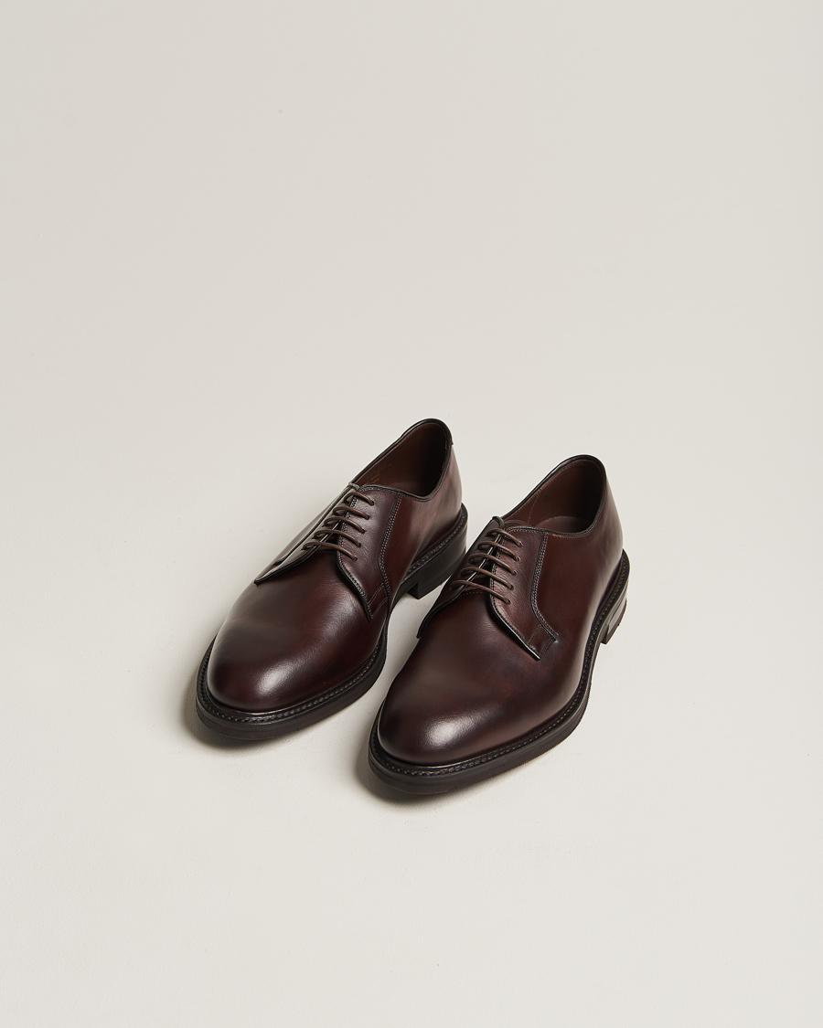 Hombres | Zapatos hechos a mano | Loake 1880 | Leyburn Derby Dark Brown Oiled