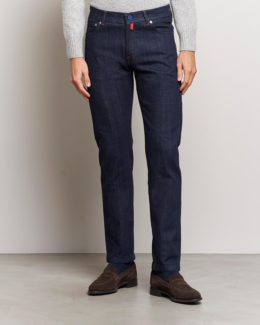 Hombres | Vaqueros | Kiton | Slim Fit Stretch Jeans Dark Blue Wash