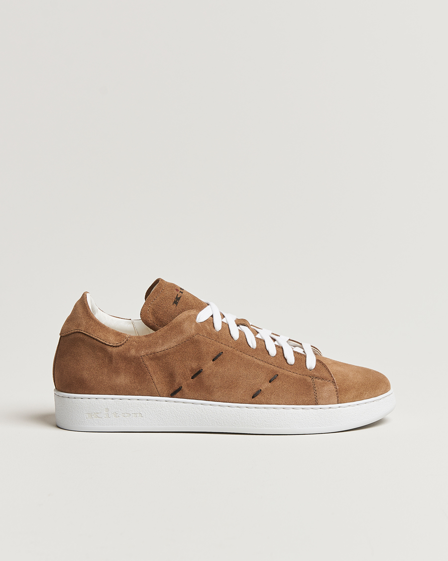 Hombres | Kiton Plain Sneakers Dark Brown Suede | Kiton | Plain Sneakers Dark Brown Suede
