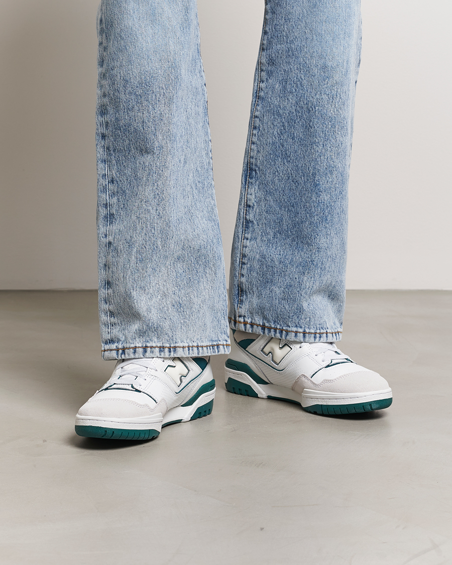 Hombres | New Balance 550 Sneakers White/Green | New Balance | 550 Sneakers White/Green