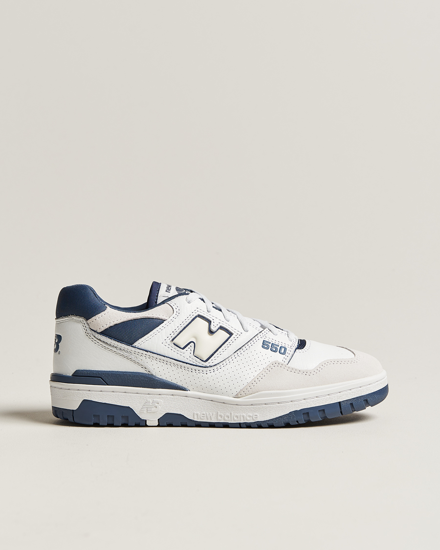 Hombres | New Balance 550 Sneakers White/Blue | New Balance | 550 Sneakers White/Blue