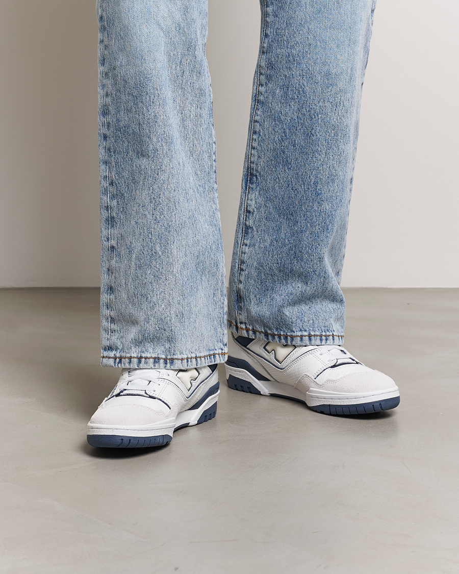 Hombres | New Balance 550 Sneakers White/Blue | New Balance | 550 Sneakers White/Blue