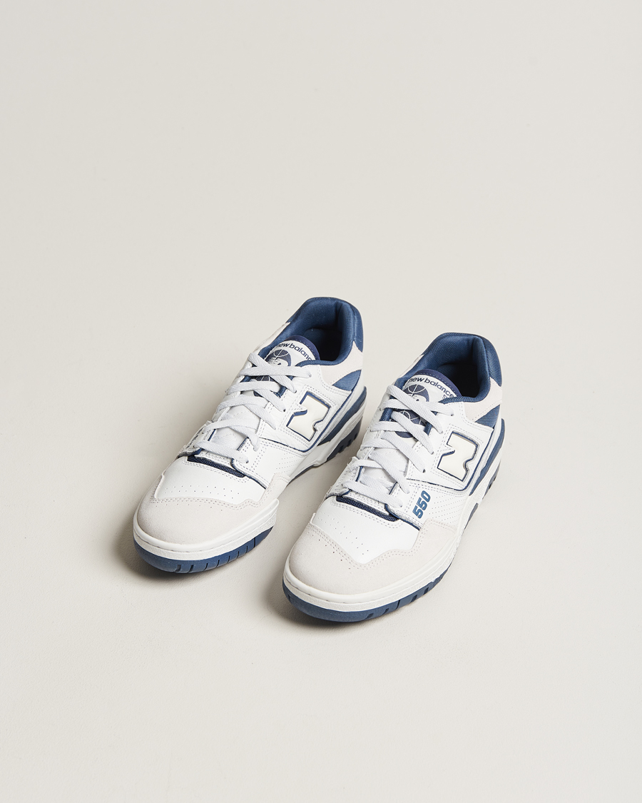 Hombres | New Balance 550 Sneakers White/Blue | New Balance | 550 Sneakers White/Blue