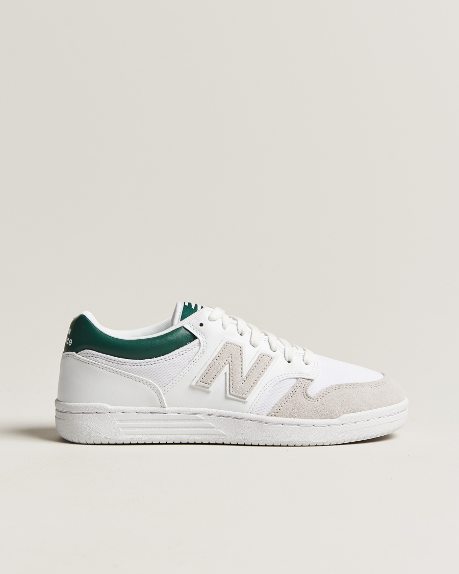 Hombres | New Balance 480 Sneakers White/Green | New Balance | 480 Sneakers White/Green