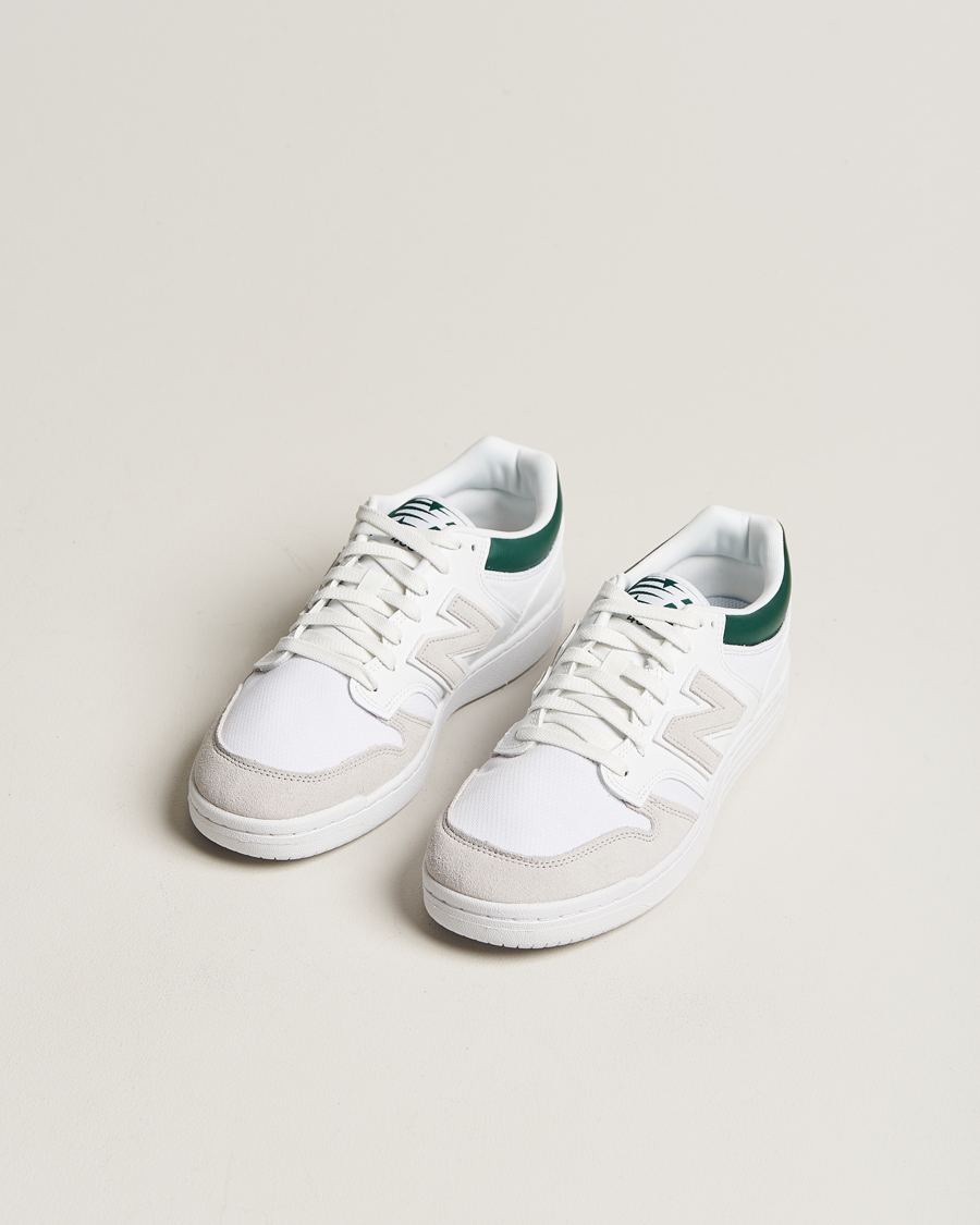Hombres | New Balance 480 Sneakers White/Green | New Balance | 480 Sneakers White/Green