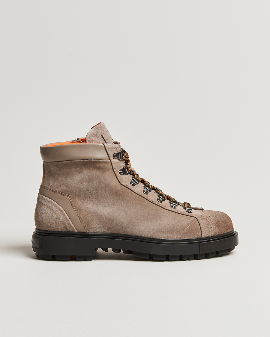 Hombres | Santoni St Moritz Winter Boots Beige Suede | Santoni | St Moritz Winter Boots Beige Suede