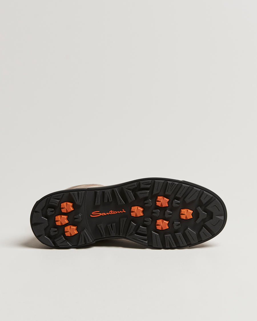 Hombres | Santoni St Moritz Winter Boots Beige Suede | Santoni | St Moritz Winter Boots Beige Suede