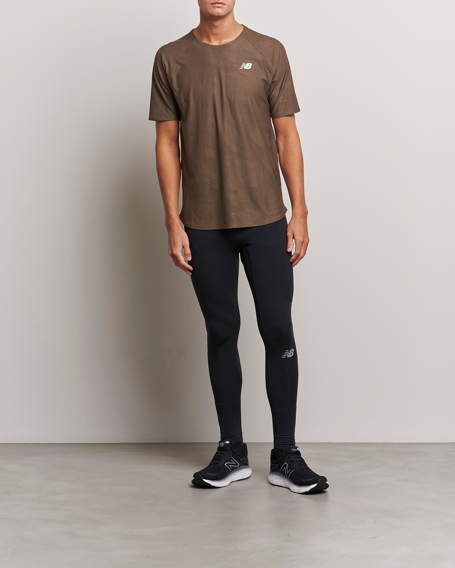 Hombres | Camisetas | New Balance | Running Q Speed Jacquard T-Shirt Dark Mushroom