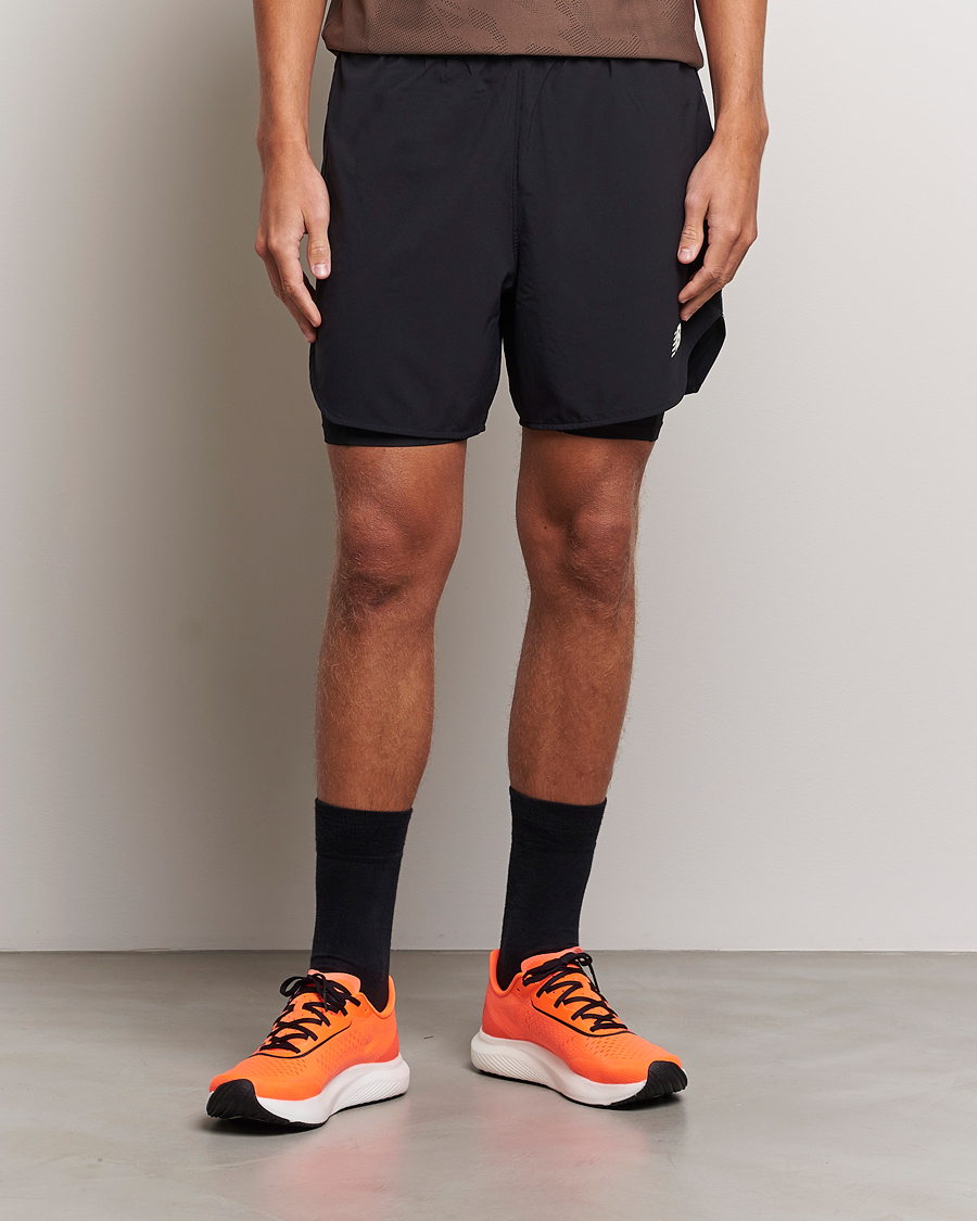 Hombres | Pantalones cortos | New Balance | Running Q Speed 2 in 1 Shorts Black
