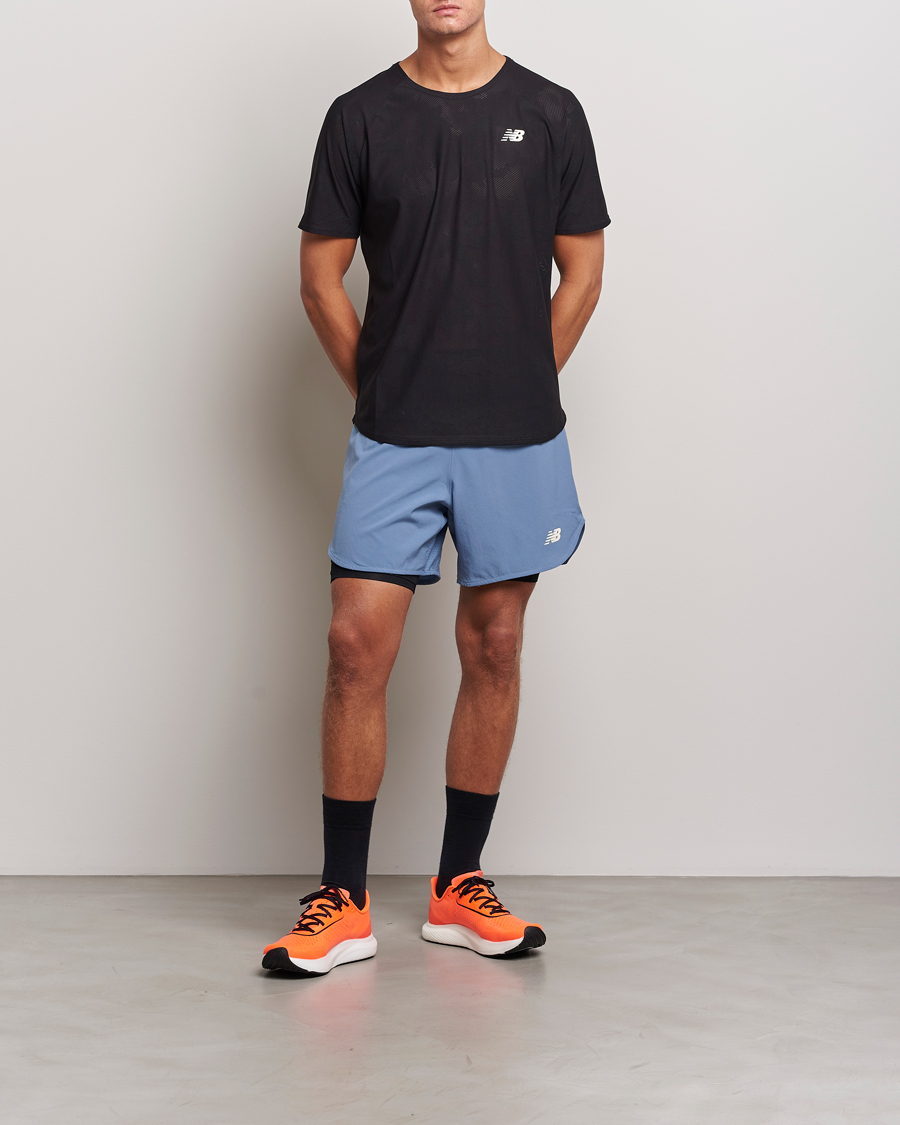 Hombres | Pantalones cortos | New Balance | Running Q Speed 2 in 1 Shorts Mercury Blue