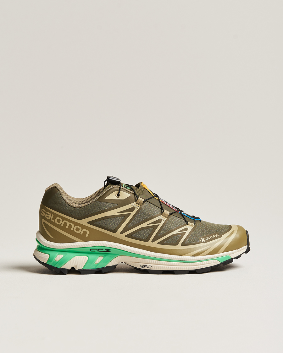 Hombres | Salomon XT-6 GTX Sneakers Olive Night/Dried Herb | Salomon | XT-6 GTX Sneakers Olive Night/Dried Herb