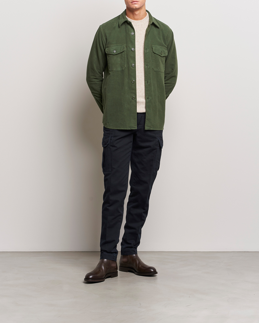 Hombres | Pantalones | Incotex | Slim Fit Cargo Pants Navy