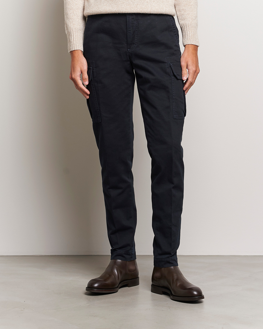 Hombres | Pantalones | Incotex | Slim Fit Cargo Pants Navy