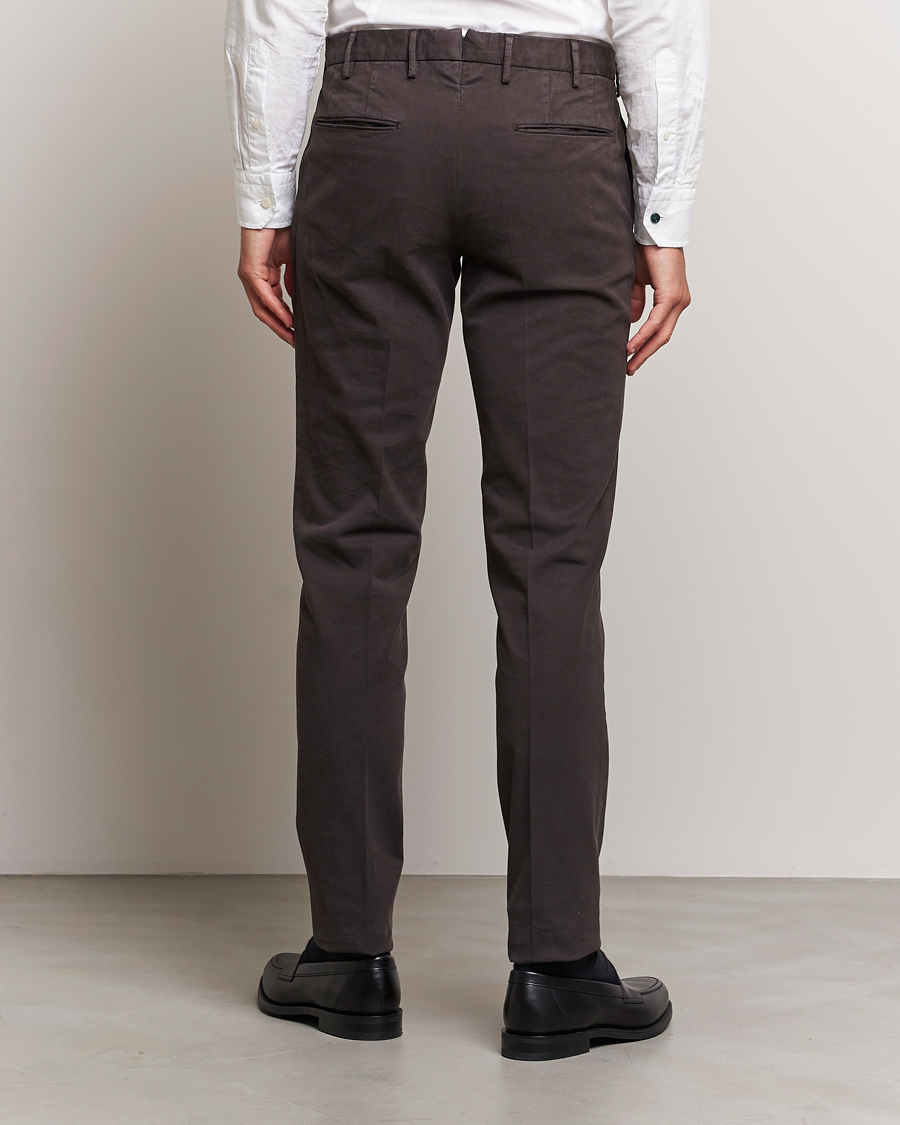 Hombres | Pantalones | Incotex | Slim Fit Cotton Stretch Chinos Dark Brown