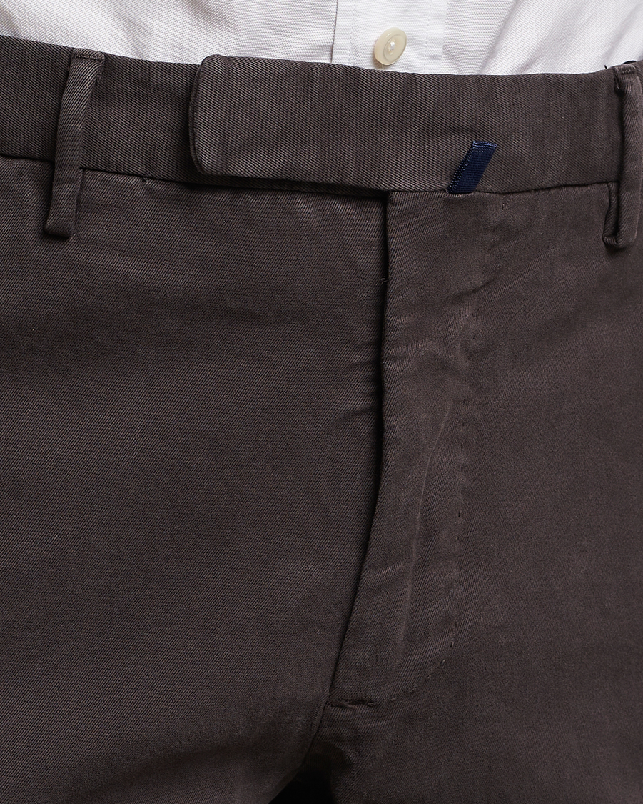 Hombres | Pantalones | Incotex | Slim Fit Cotton Stretch Chinos Dark Brown