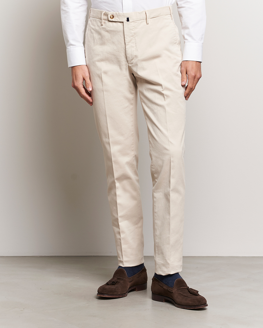 Hombres | Pantalones | Incotex | Regular Fit Cotton Chinos Off White