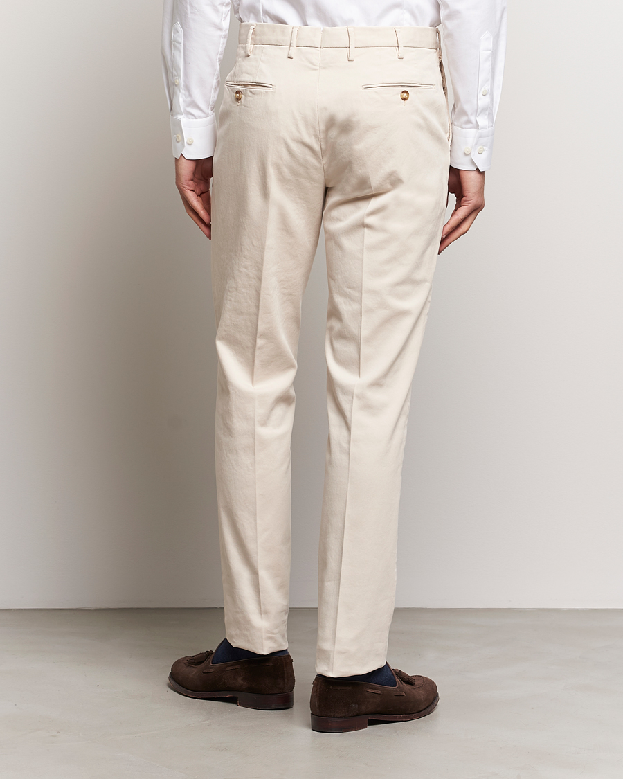 Hombres | Pantalones | Incotex | Regular Fit Cotton Chinos Off White