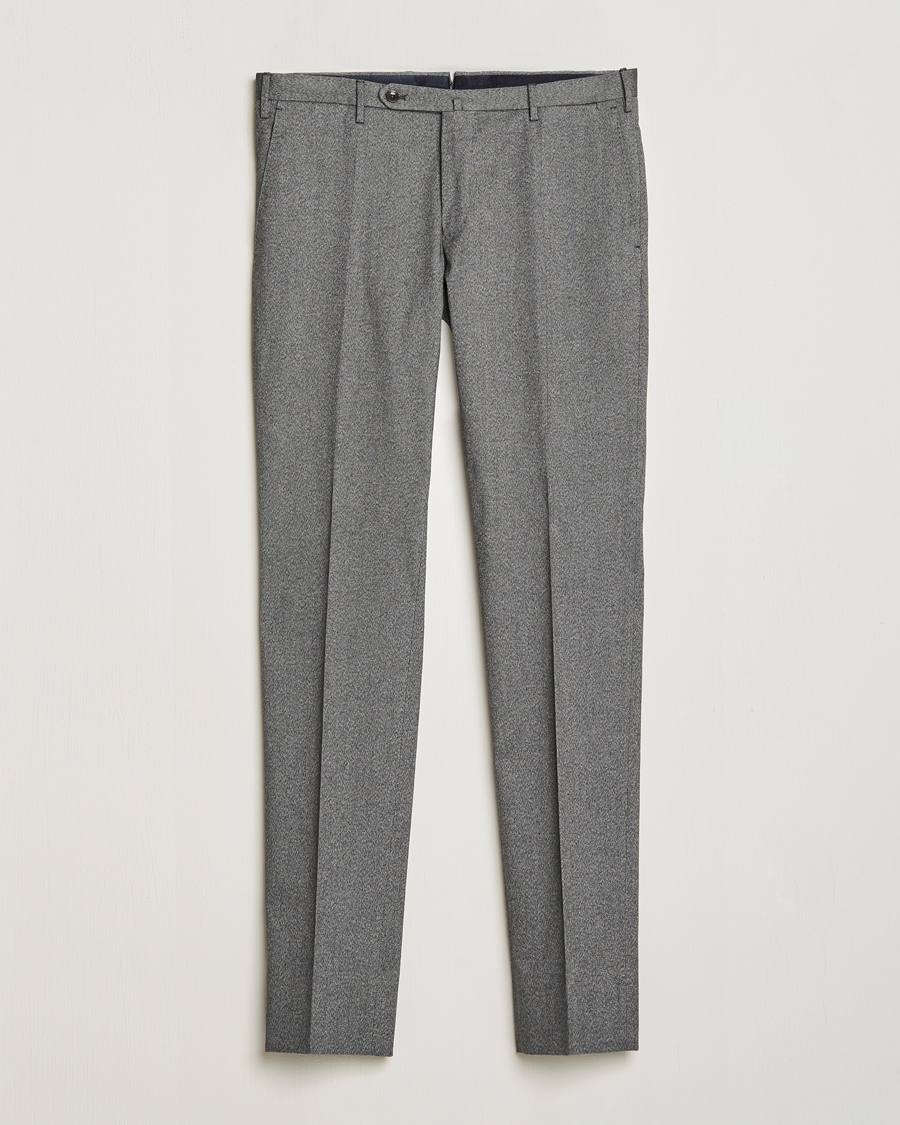 Hombres | Pantalones | Incotex | Slim Fit Cotton Trousers Grey Melange
