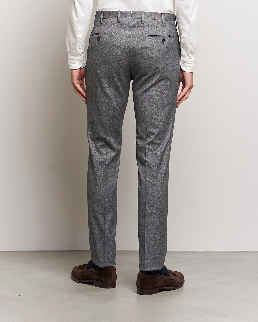 Hombres | Pantalones | Incotex | Slim Fit Cotton Trousers Grey Melange