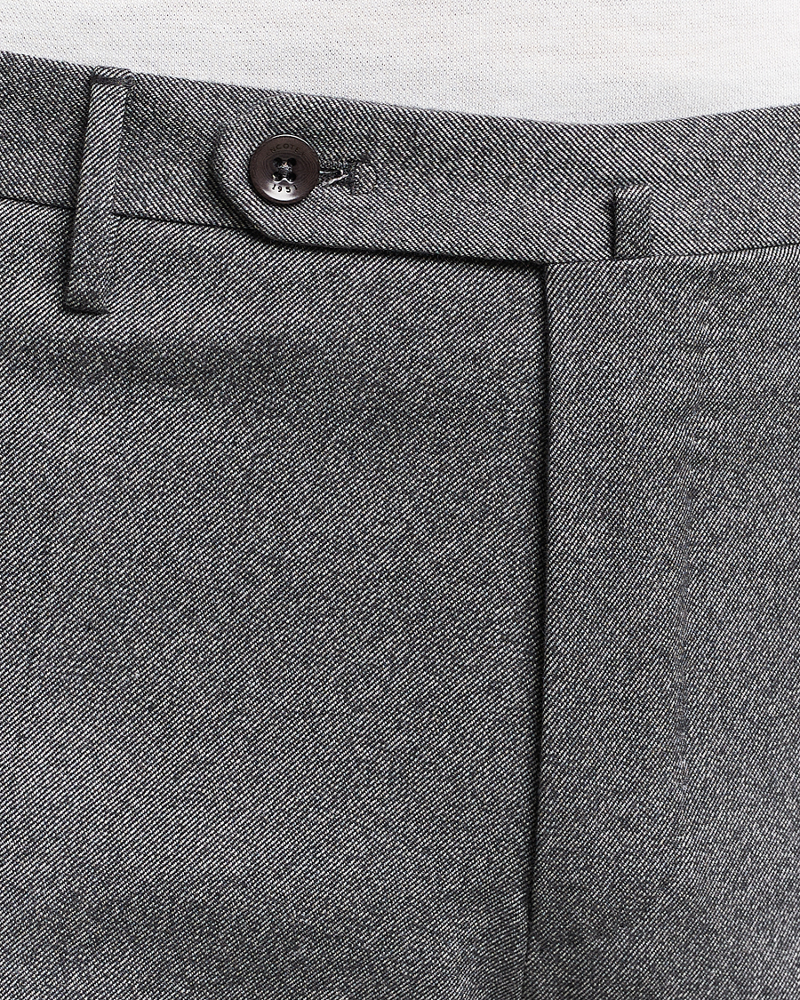 Hombres | Pantalones | Incotex | Slim Fit Cotton Trousers Grey Melange