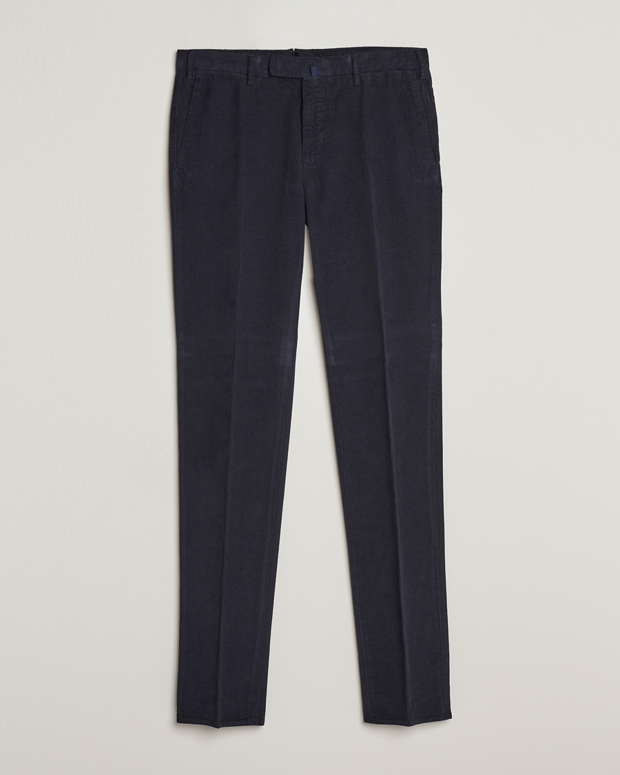Hombres | Pantalones | Incotex | Slim Fit Soft Corduroy Trousers Navy