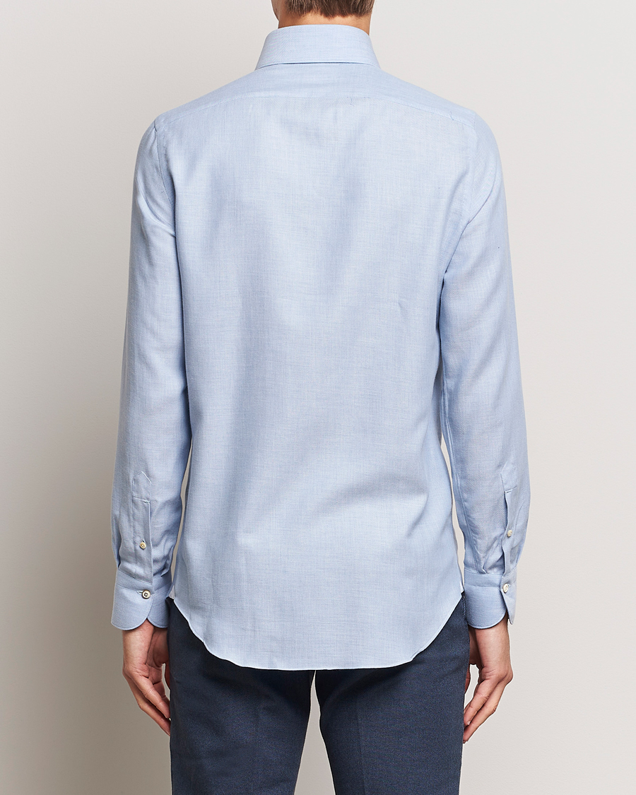 Hombres | Camisas | Finamore Napoli | Milano Slim Cashmere BD Shirt Light Blue