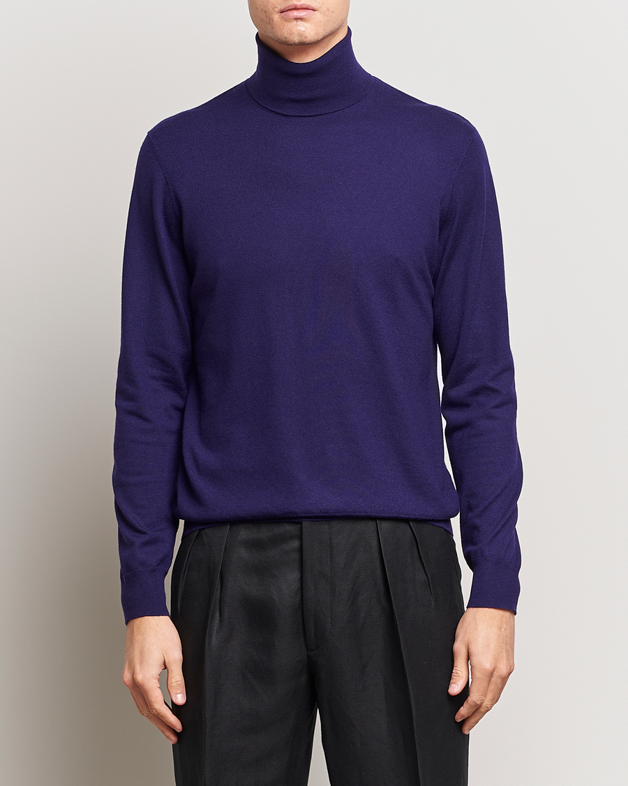 Hombres | Jerséis y prendas de punto | Ralph Lauren Purple Label | Cashmere Jersey Rollneck Purple