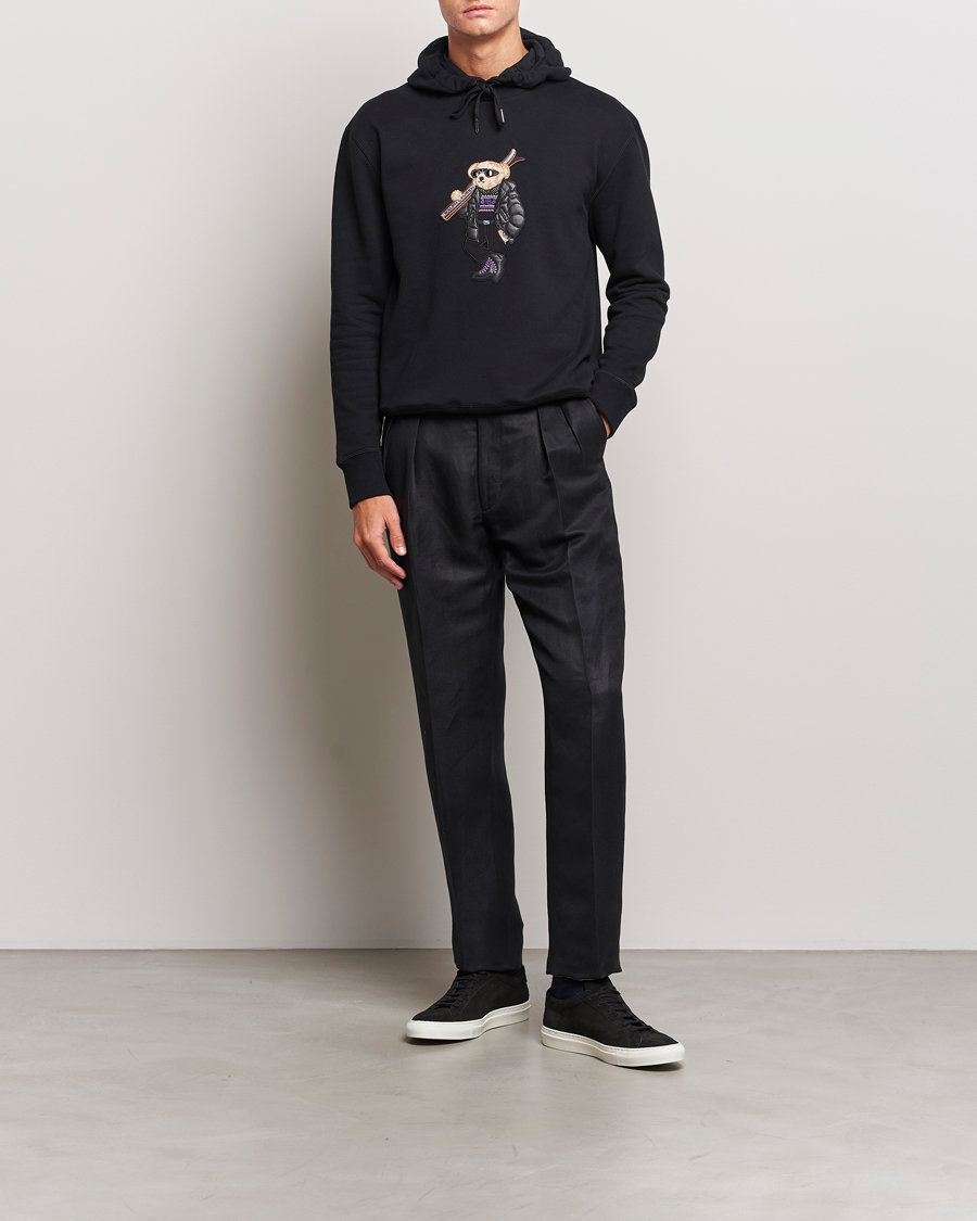 Hombres | Jerséis y prendas de punto | Ralph Lauren Purple Label | Luxury Fleece Bear Hoodie Black