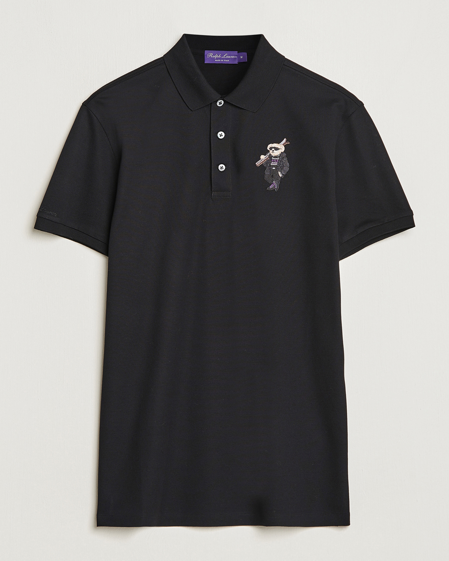 Hombres | Polos | Ralph Lauren Purple Label | Ski Bear Polo Black