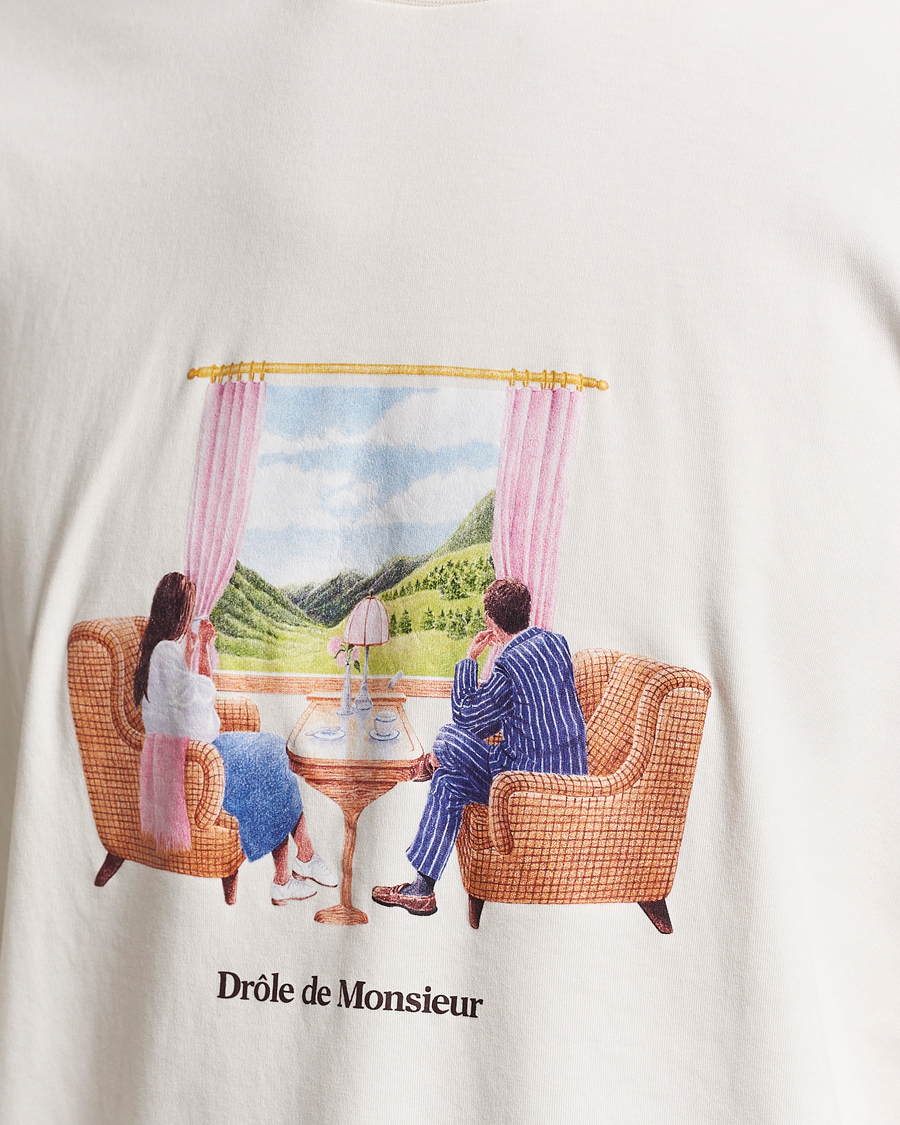 Hombres | Camisetas | Drôle de Monsieur | Voyage T-Shirt Cream