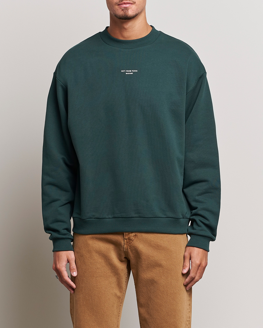 Hombres | Jerséis y prendas de punto | Drôle de Monsieur | Classic NFPM Sweatshirt Dark Green