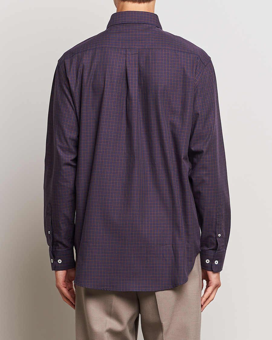 Hombres | Camisas | Drôle de Monsieur | Signature Check Shirt Dark Brown