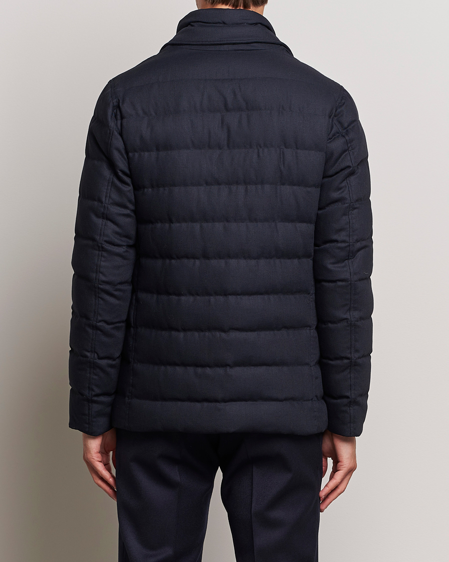 Hombres | Abrigos y chaquetas | Herno | Flannel Down Blazer Navy